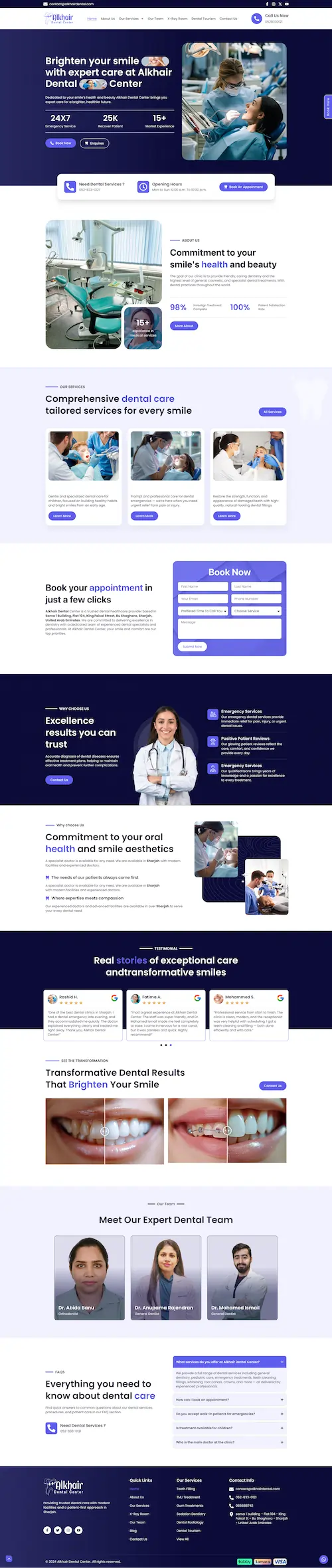 Alkhair Dental Center — homepage screenshot